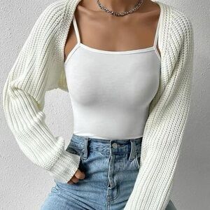 Knit Cardigan Bolo shrug - BUNDLE (4) (White, Pink, Brown, Black)